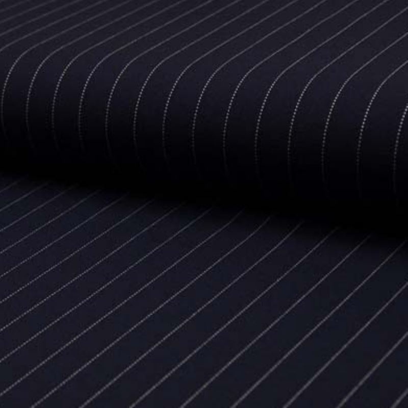 Tissu Toile Nylon Large Rayure Navy