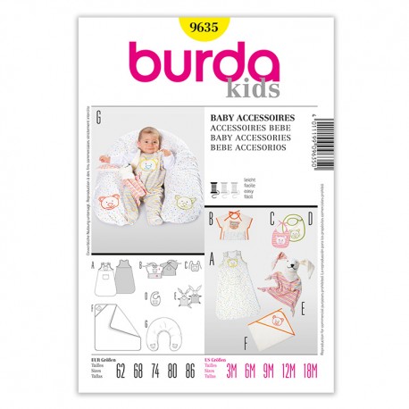 Patron Burda Kids 9635 Accessoires Bébé 62/86