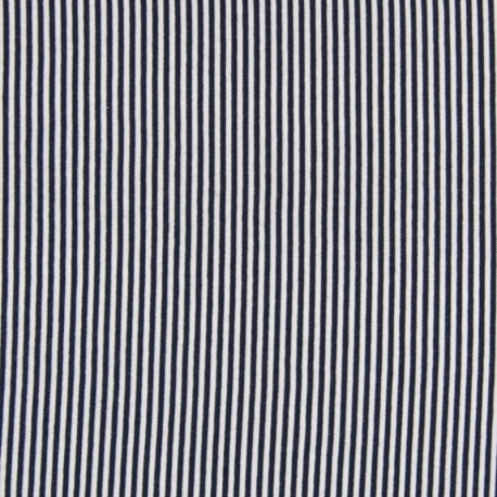 Tissu Bord Cote Rayure Marine/Blanc