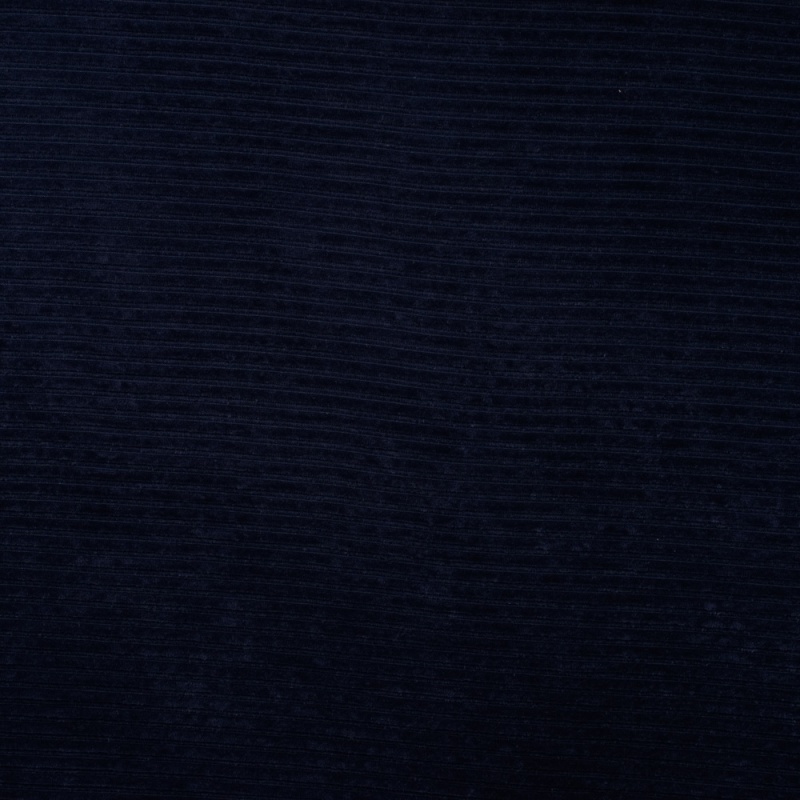 Tissu Jersey Aspect Velours Côtelé Navy