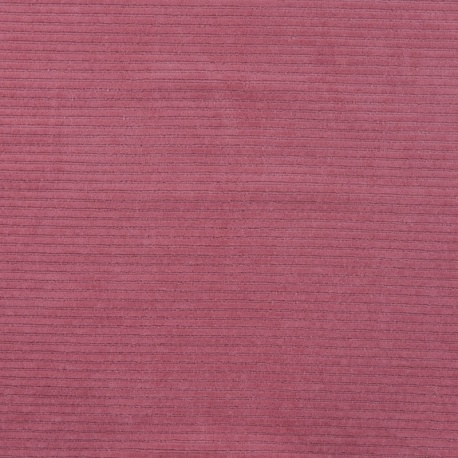 Tissu Jersey Aspect Velours Côtelé Rose
