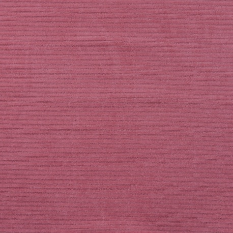 Tissu Jersey Aspect Velours Côtelé Rose