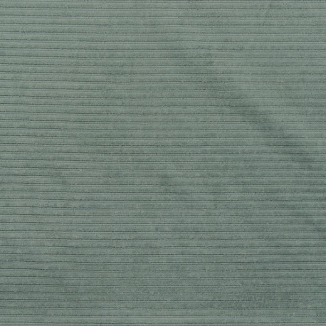 Tissu Jersey Aspect Velours Côtelé Dusty Menthe