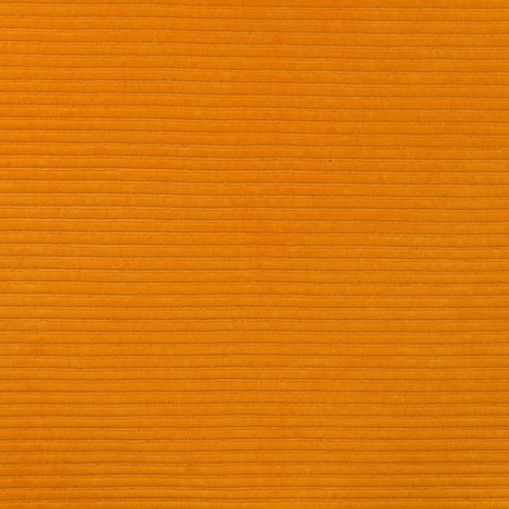 Tissu Jersey Aspect Velours Côtelé Ocre