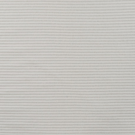 Tissu Jersey Aspect Velours Côtelé Ecru