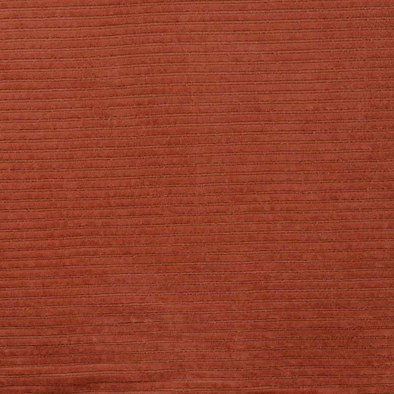 Tissu Jersey Aspect Velours Côtelé Brique