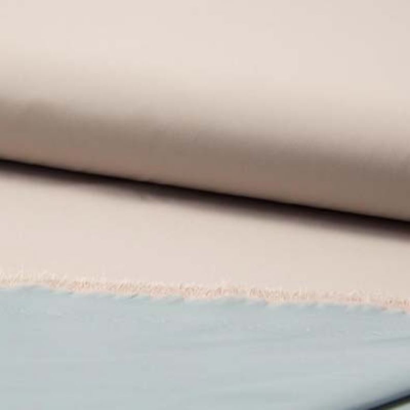 Tissu Polyester Bicolore Bleu/Nude