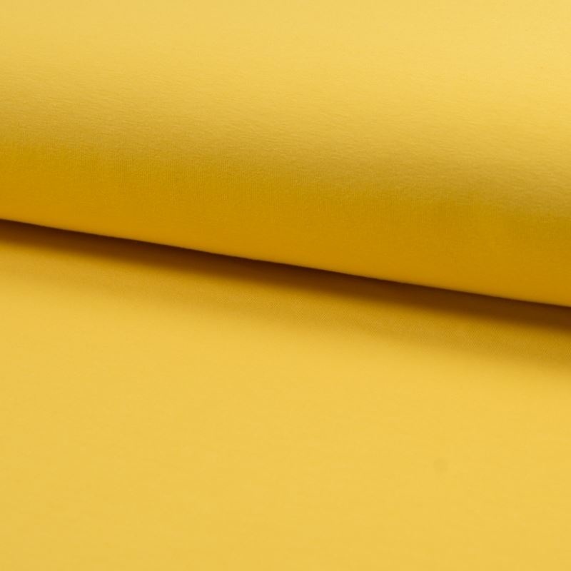 Tissu Sweat Coton Bio Uni Jaune