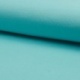 Tissu Bord Côte Coton Gratté Bio Uni Aqua