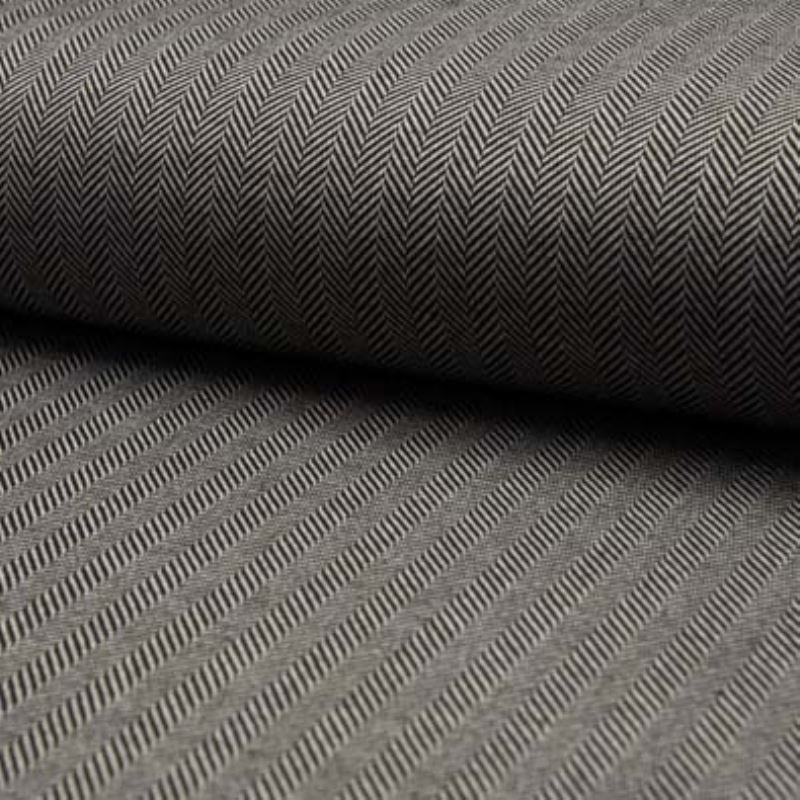 Tissu Jacquard Herringbone Noir Blanc