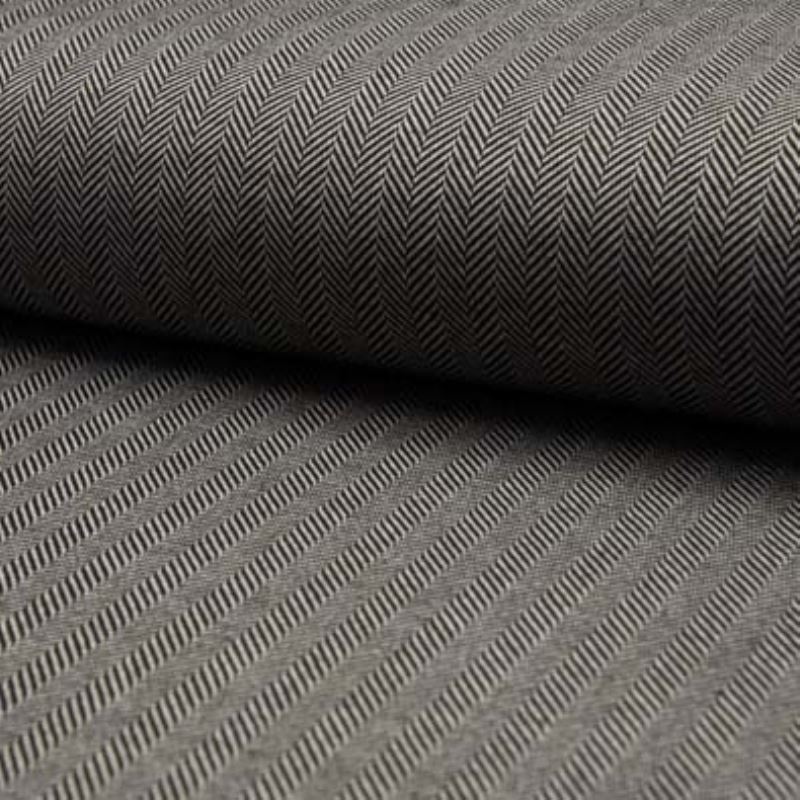 Tissu Jacquard Herringbone Noir Blanc