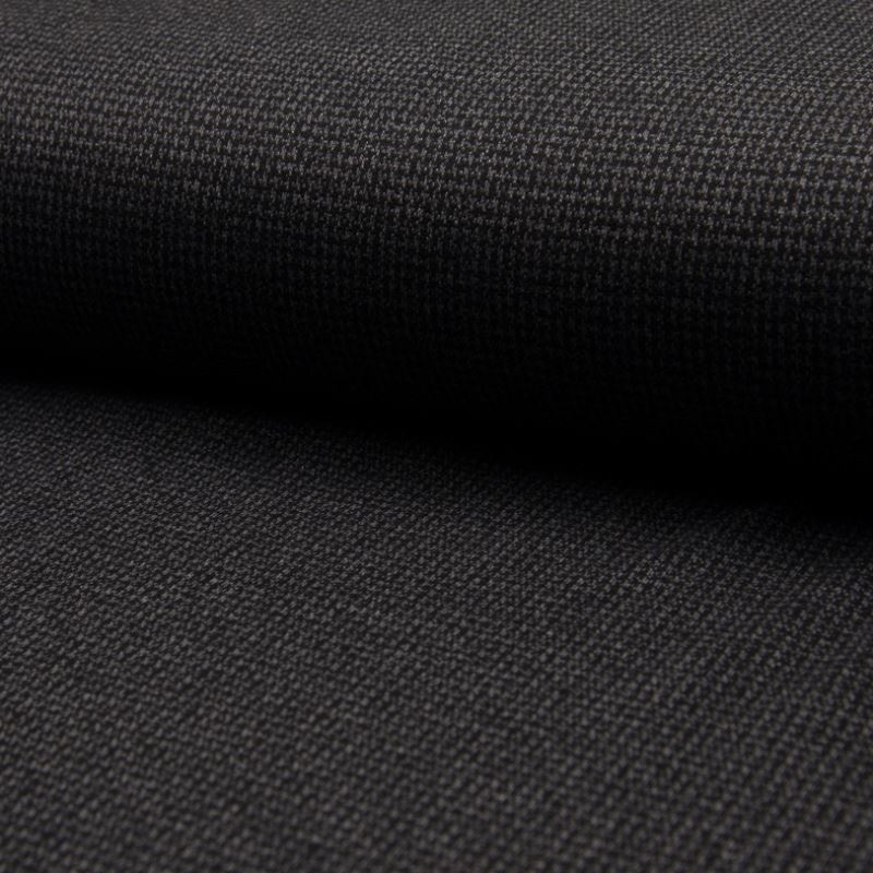 Tissu Jacquard Pied De Poule Noir Gris