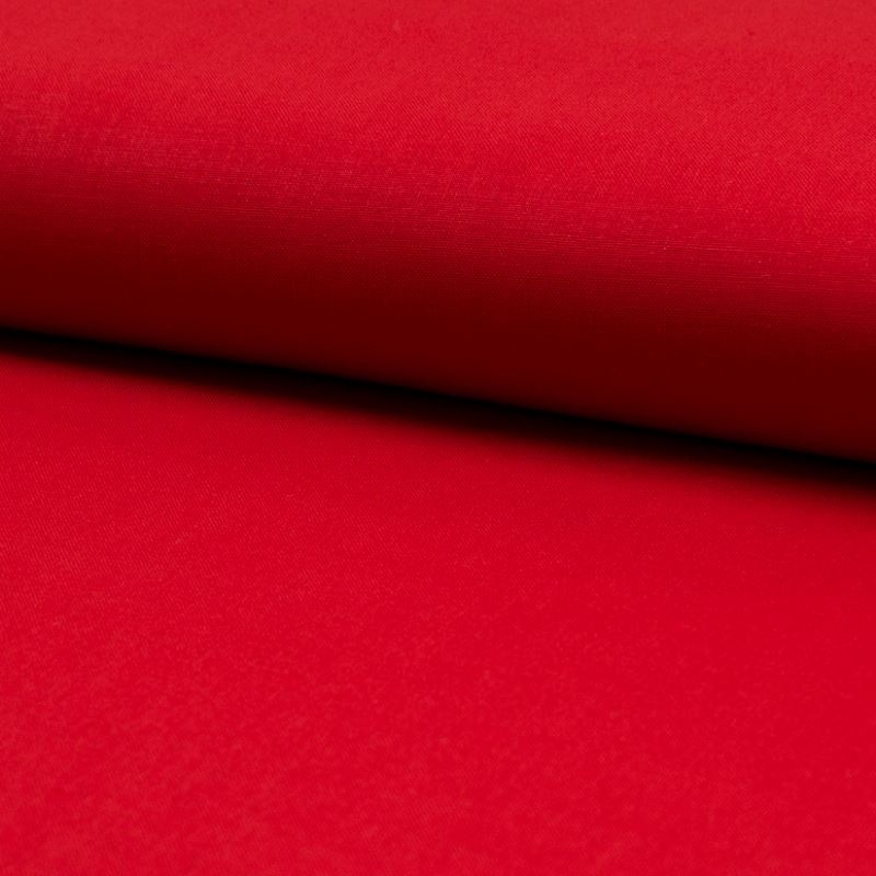 Tissu Coton Uni Rouge 
