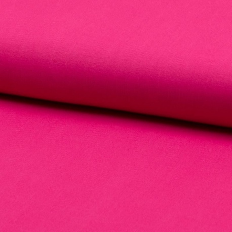 Tissu Popeline Unie Fuchsia 