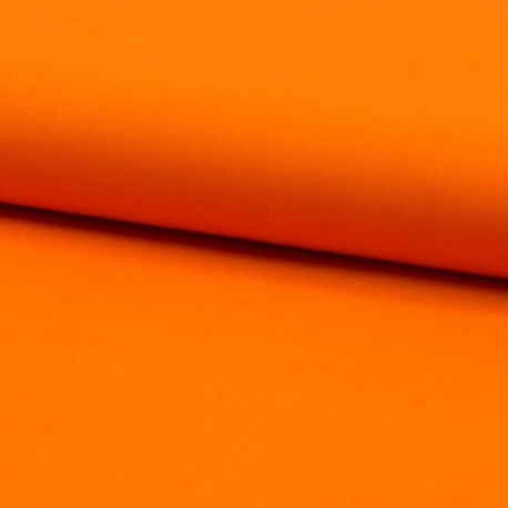Tissu Popeline Unie Orange 