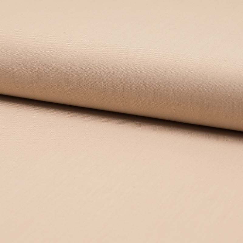 Tissu Popeline Unie Beige 