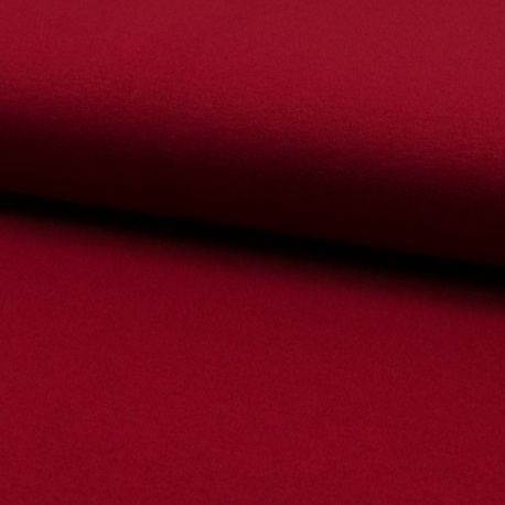 Tissu Toile Tricot Viscose Unie Bordeaux 