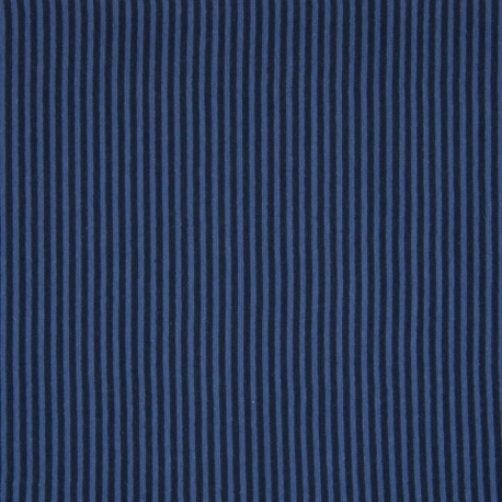 Tissu Bord Cote Rayure 3mm Navy Jeans