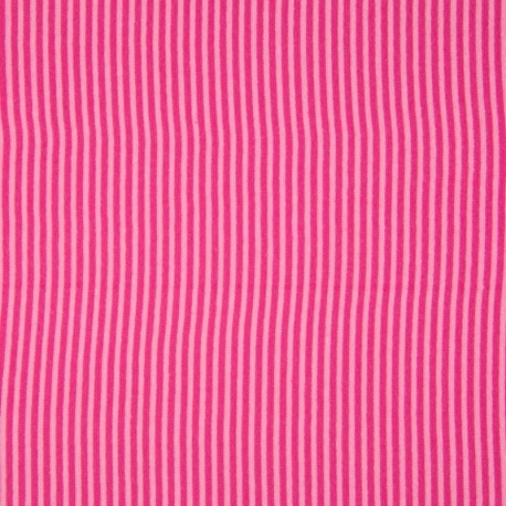 Tissu Bord Cote Rayure 3mm Fuchsia Rose 