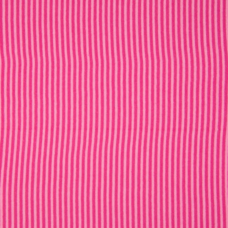 Tissu Bord Cote Rayure 3mm Fuchsia Rose 