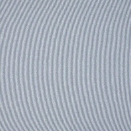Tissu Bord Cote Rayure 2mm Bleu Blanc 
