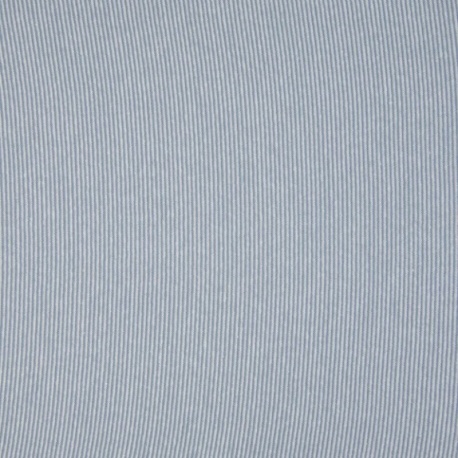 Tissu Bord Cote Rayure 2mm Bleu Blanc 