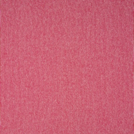 Tissu Bord Cote Rayure 2mm Rouge Blanc 
