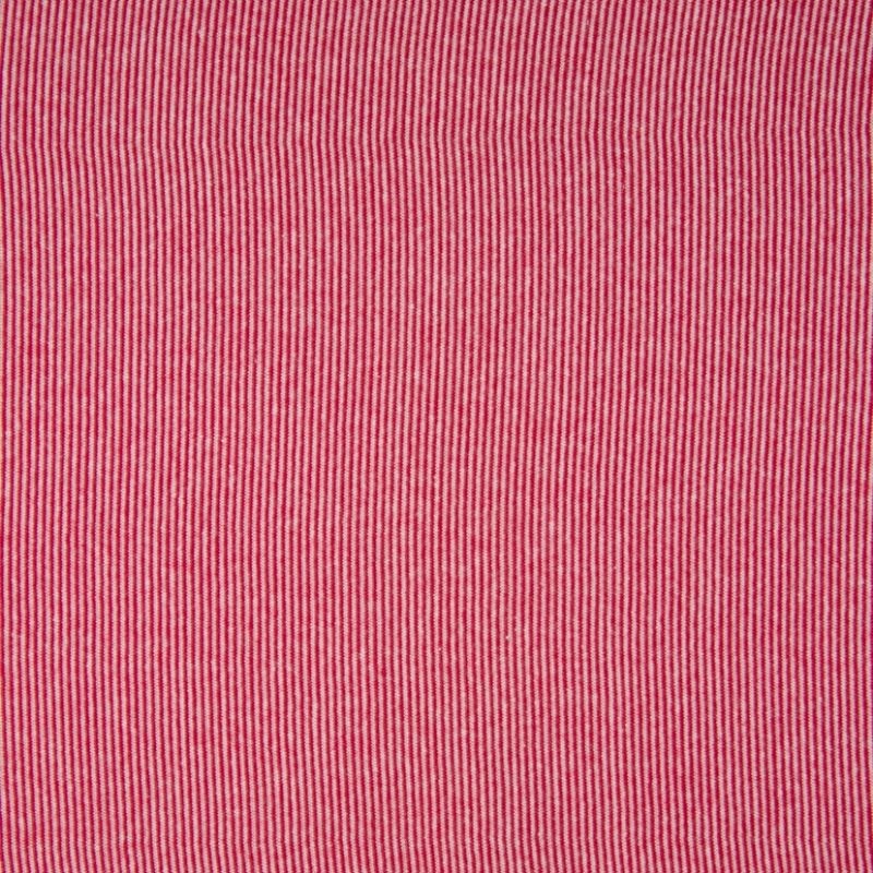 Tissu Bord Cote Rayure 2mm Rouge Blanc 