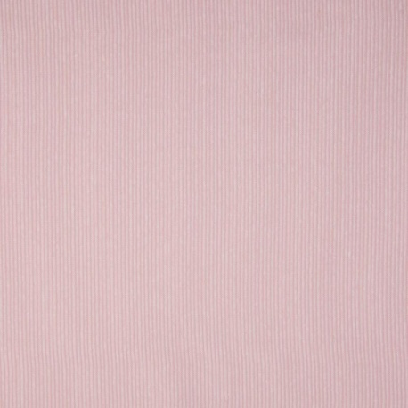 Tissu Bord Cote Rayure 2mm Rose Blanc 