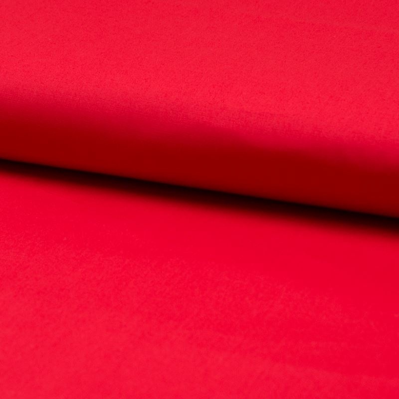 Tissu Coton Léger Extensible Uni Rouge