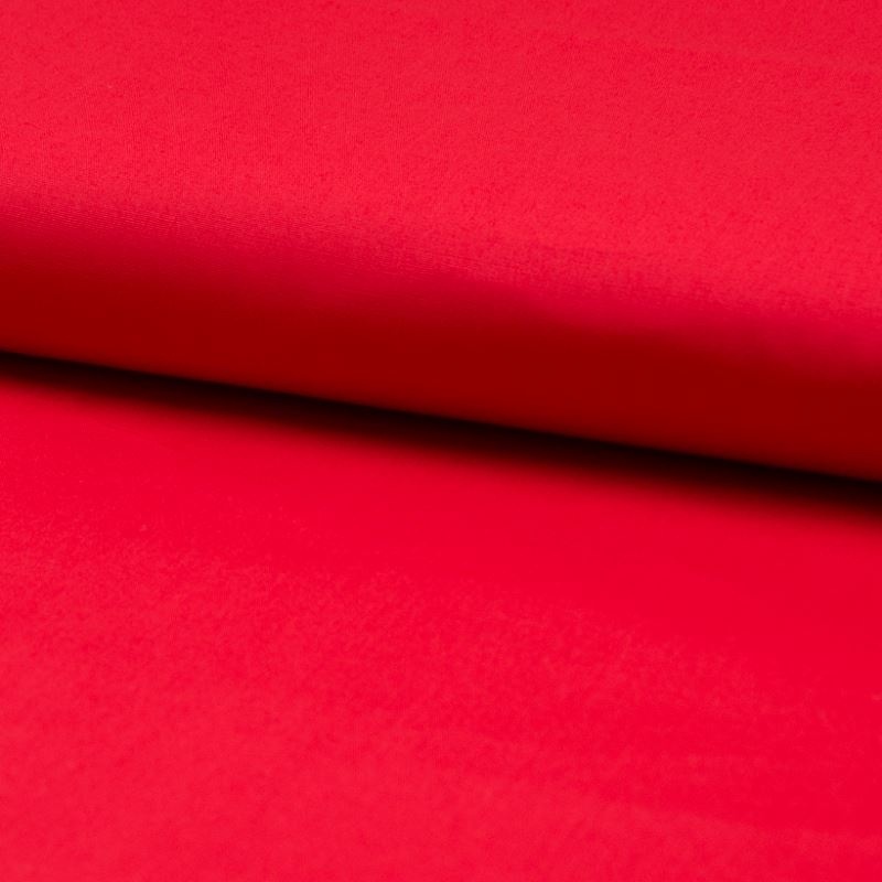 Tissu Coton Léger Extensible Uni Rouge