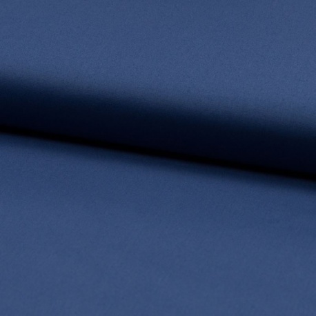 Tissu Coton Léger Extensible Uni Bleu 