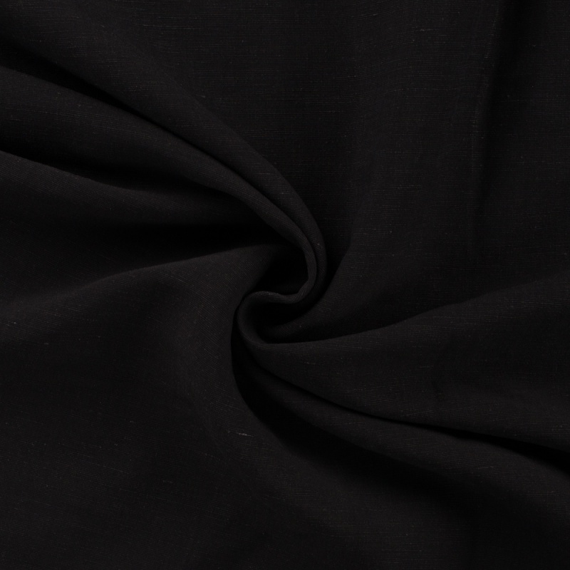 Tissu Lin Viscose Santorini Noir