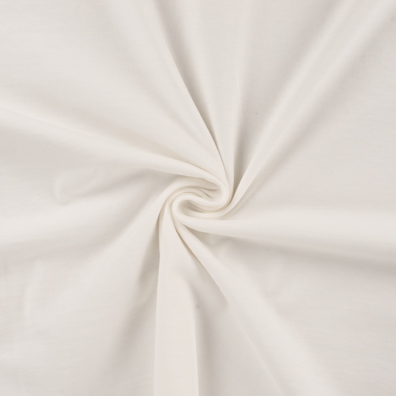 Tissu Jersey Coton Blanc Cassé