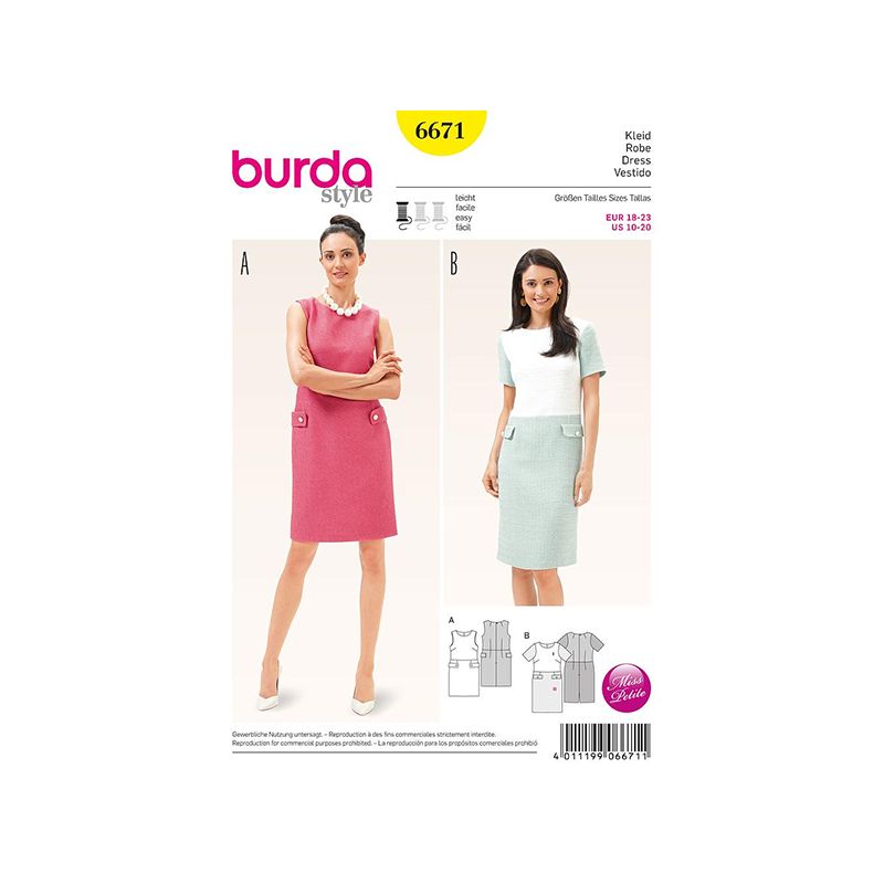 Patron Burda Style 6671 Robe 18/23