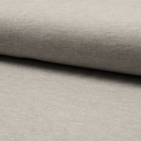 Tissu Jersey Piqué Uni Gris Perle