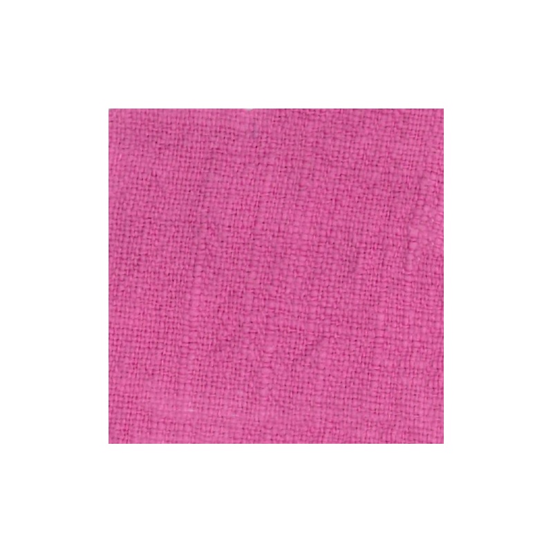 Tissu Lin Lavé Uni Fuchsia