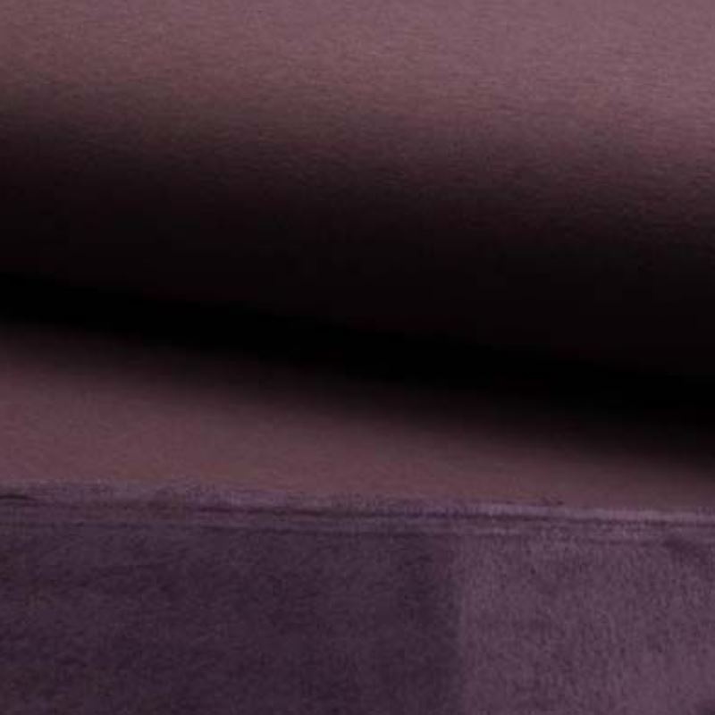 Tissu Sweat Reversible Uni Mauve