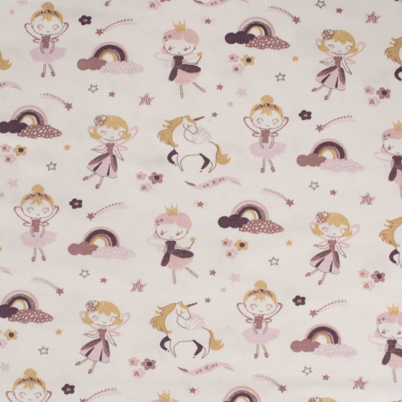 Tissu Jersey Coton Féerique Nude 
