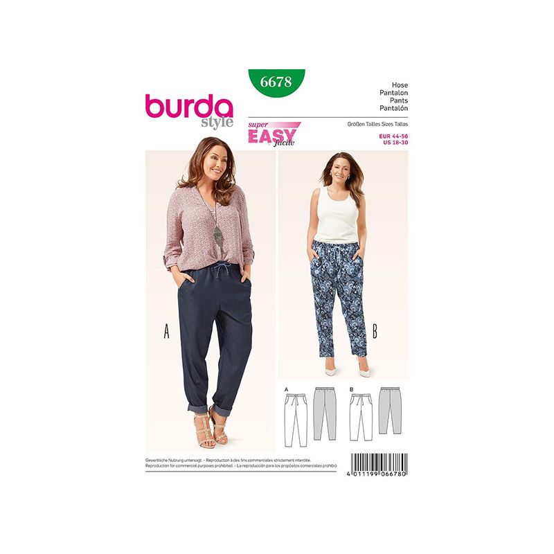 Patron Burda Style 6678 Pantalon 44/56