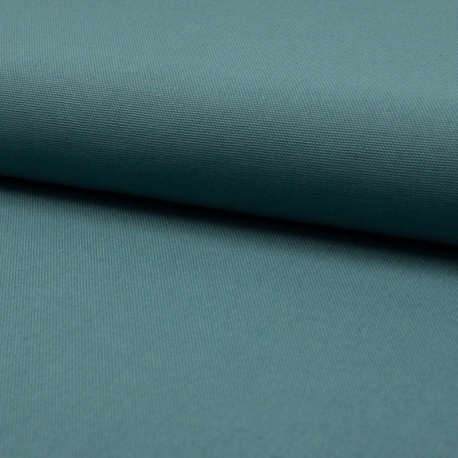 Tissu Toile Coton Canvas Bleu Vert 