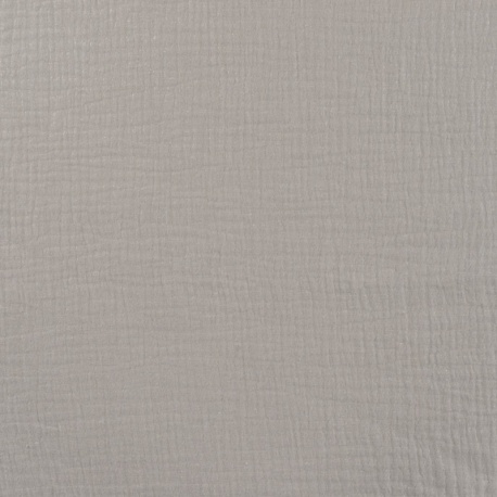 Tissu Double Gaze Foil Argent