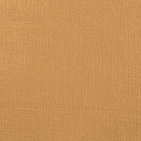 Tissu Double Gaze Foil Caramel 