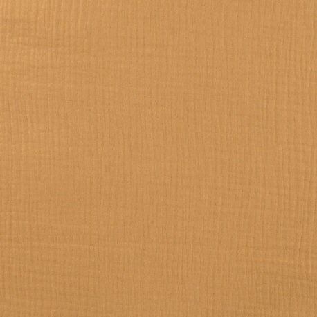 Tissu Double Gaze Foil Caramel 