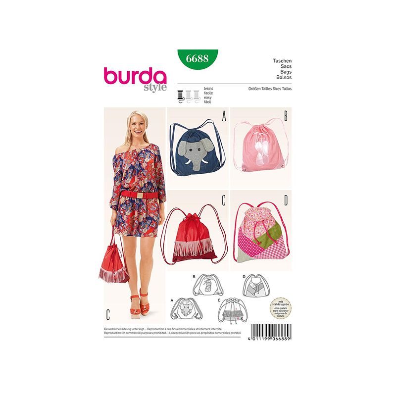 Patron Burda Style 6688 Sacs