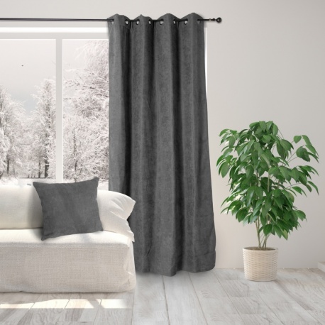 Rideau Isolant Toundra Gris Cendre 