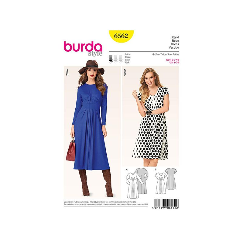 Patron Burda Style 6562 Robe 34/46