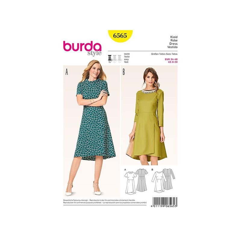 Patron Burda Style 6565 Robe 34/46