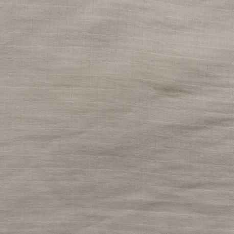 Tissu Coton Gaze Carreaux Creme Grande Largeur