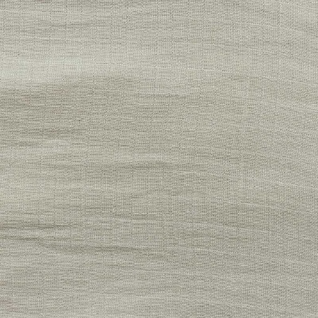 Tissu Coton Gaze Carreaux Gris Grande Largeur